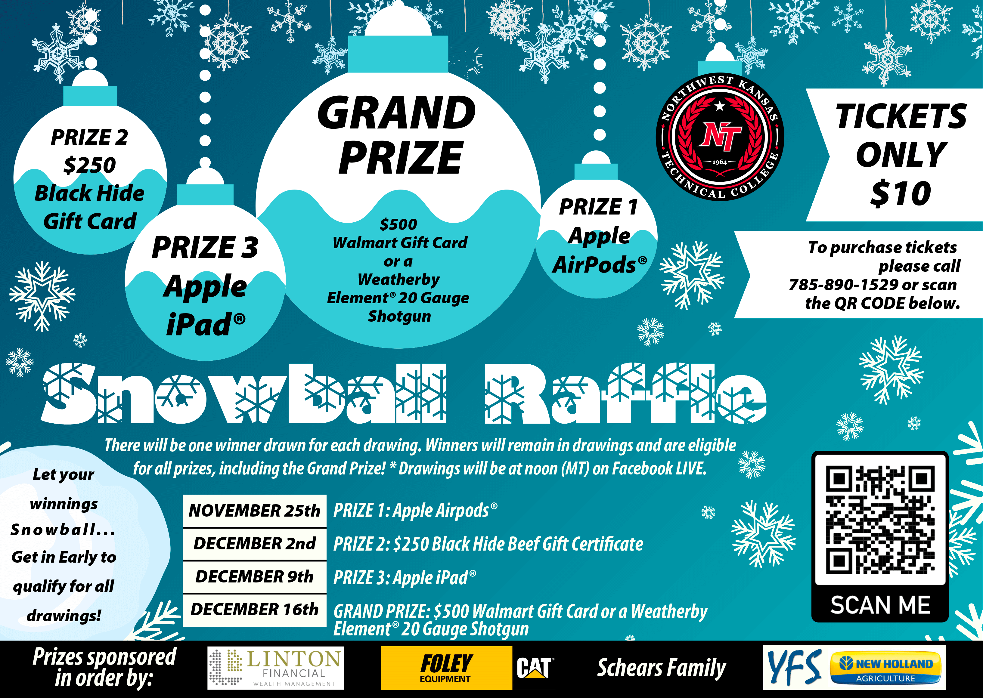 Snowball Raffle Prize Poster